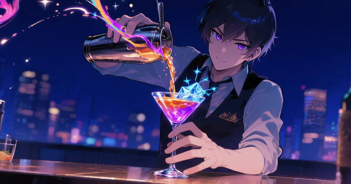 Bartender pouring a drink